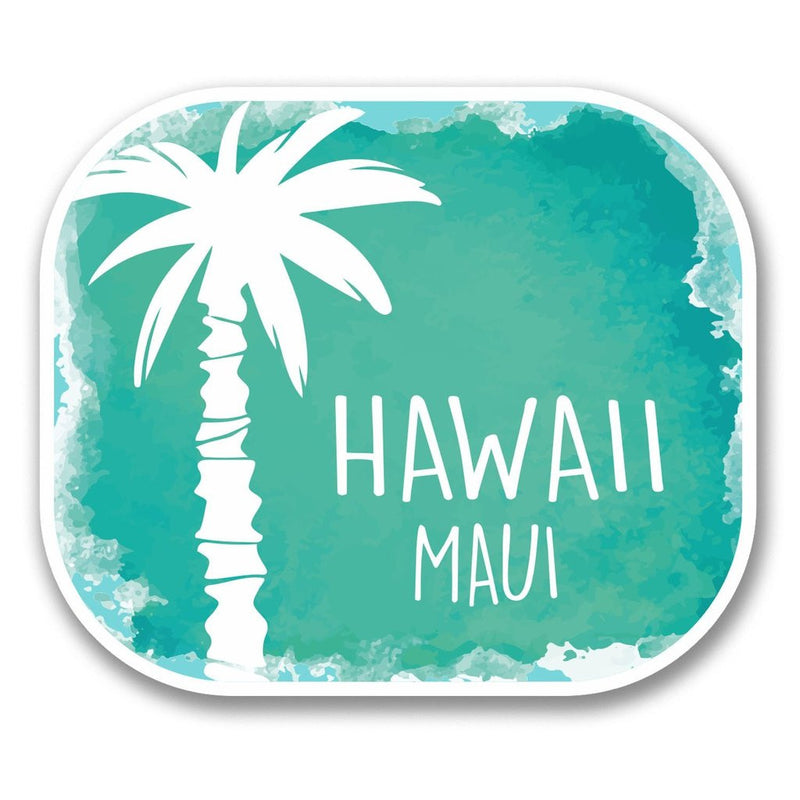 2 x Maui Hawaii USA Flag Vinyl Sticker