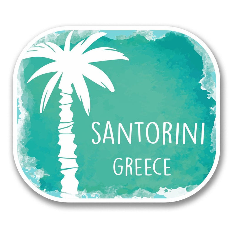 2 x Santorini Greece Vinyl Sticker