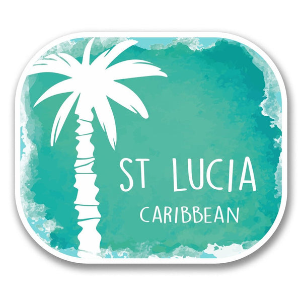 2 x St Saint Lucia Caribbean Vinyl Sticker #6356