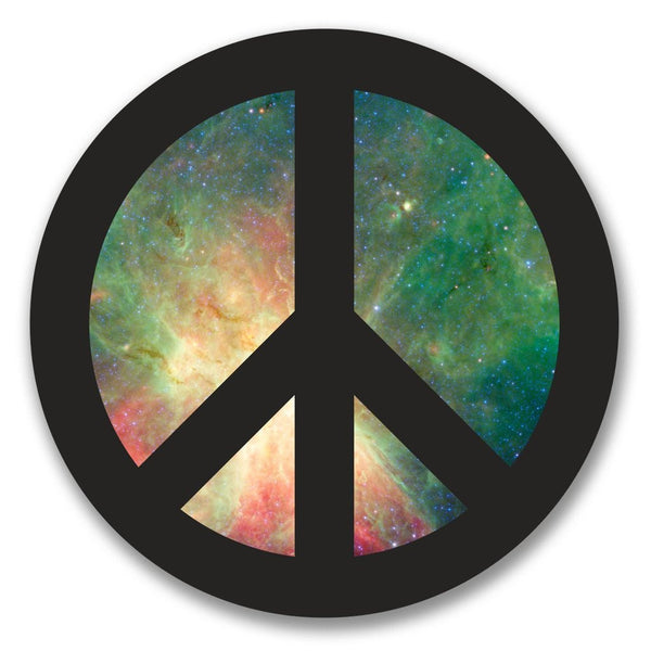 2 x Peace Symbol Hand Vinyl Sticker #6363