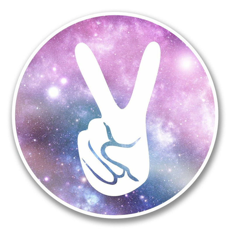 2 x Peace Hand Symbol Vinyl Sticker
