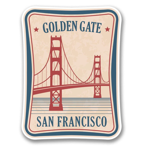 2 x Golden Gate Bridge San Francisco Vinyl Sticker #6386