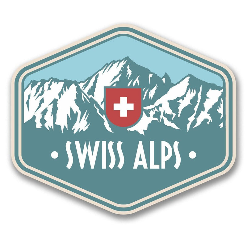 2 x Swiss Alps Switzerland Vinyl Sticker