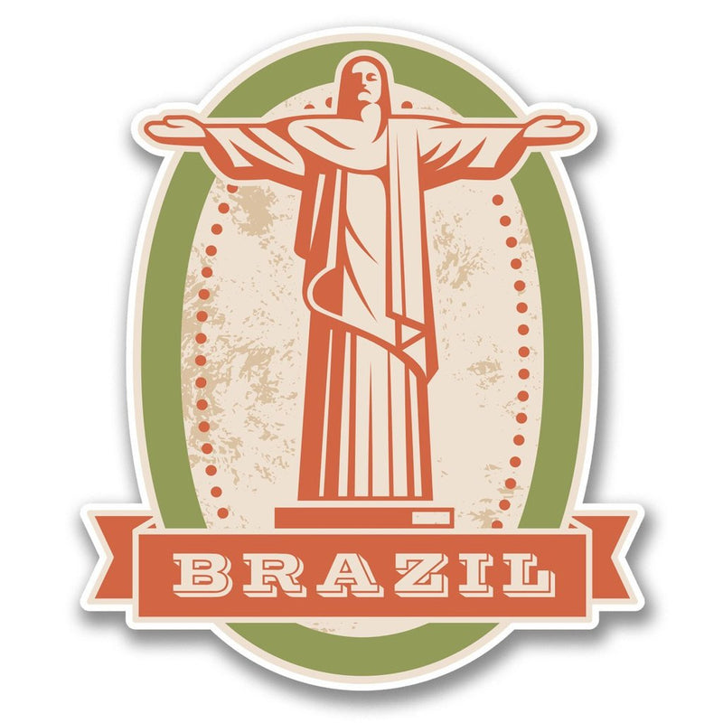 2 x Brazil Vinyl Sticker