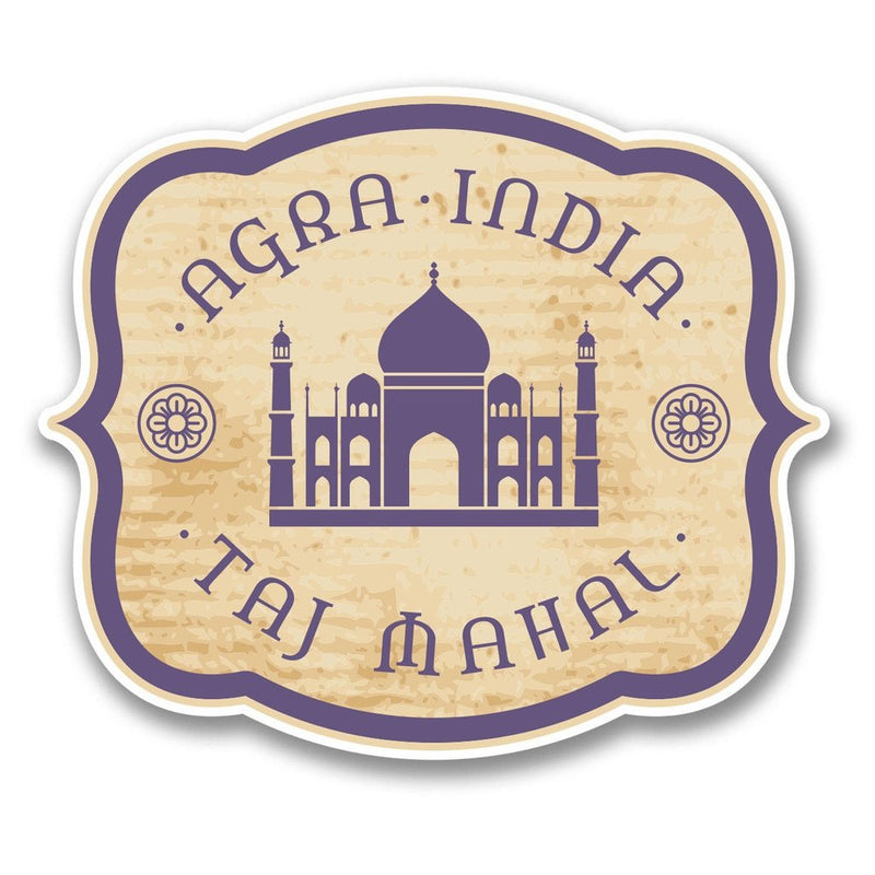 2 x Agra India Taj Mahal Vinyl Sticker