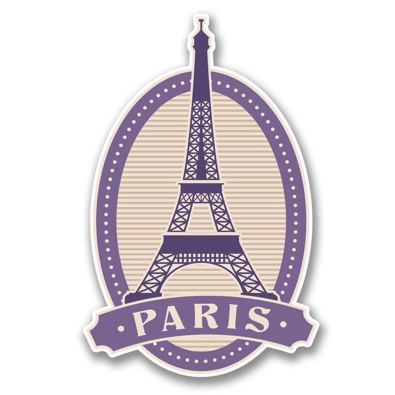 2 x Paris Eiffel Tower Vinyl Sticker