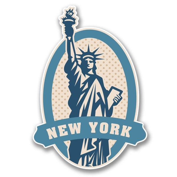 2 x New York USA Statue of Liberty Vinyl Sticker #6397