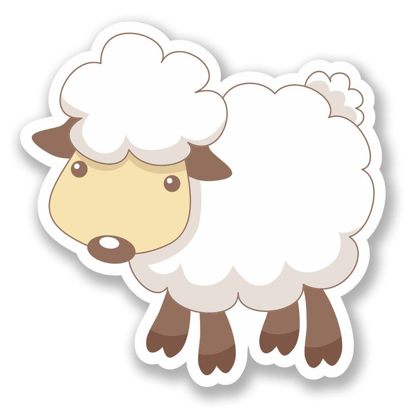 2 x Sheep Lamb Vinyl Sticker