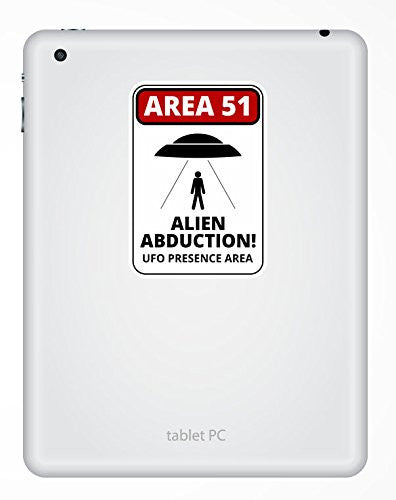 2 x Area 51 Alien Abduction Vinyl Sticker