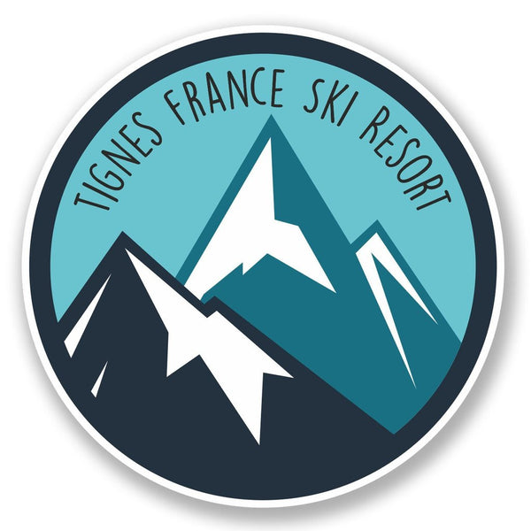 2 x Tignes France Ski Snowboard Resort Vinyl Sticker #6435