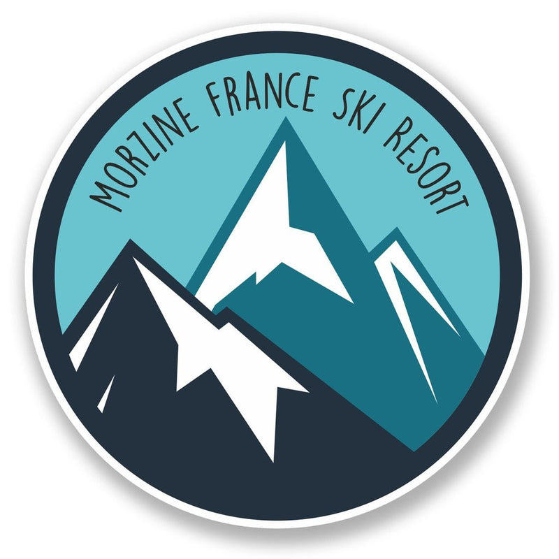 2 x Morzine France Ski Snowboard Resort Vinyl Sticker