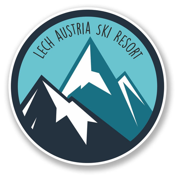 2 x Lech Austria Ski Snowboard Resort Vinyl Sticker #6445