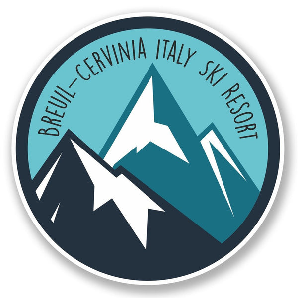 2 x Breuil-Cervinia Italy Ski Snowboard Resort Vinyl Sticker #6449