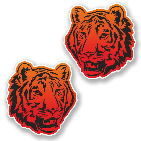 2 x Tiger Lion Cat Vinyl Sticker #6456
