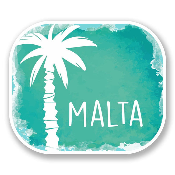 2 x Malta Vinyl Sticker #6460