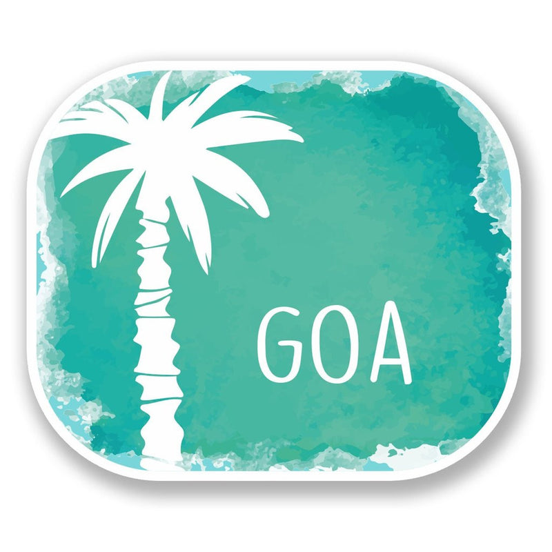 2 x Goa India Luggage Travel Vinyl Sticker iPad Sign Fun