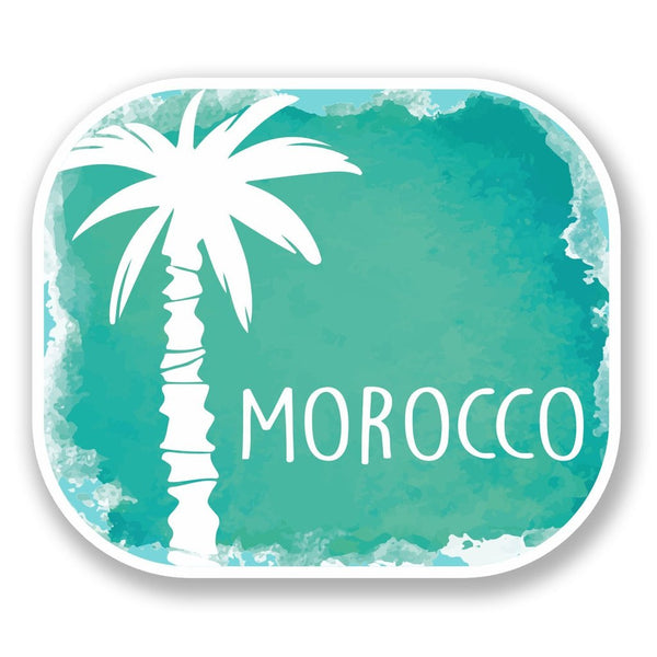 2 x Morocco Sticker Luggage Travel Vinyl Sticker iPad Sign Fun #6488