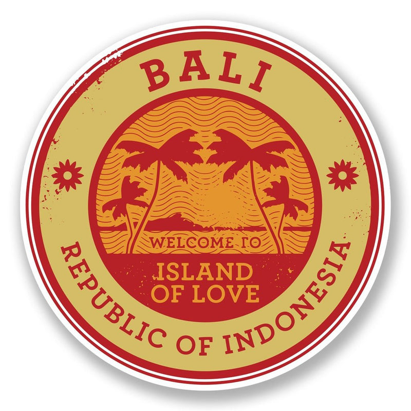 2 x Bali Indonesia Vinyl Sticker