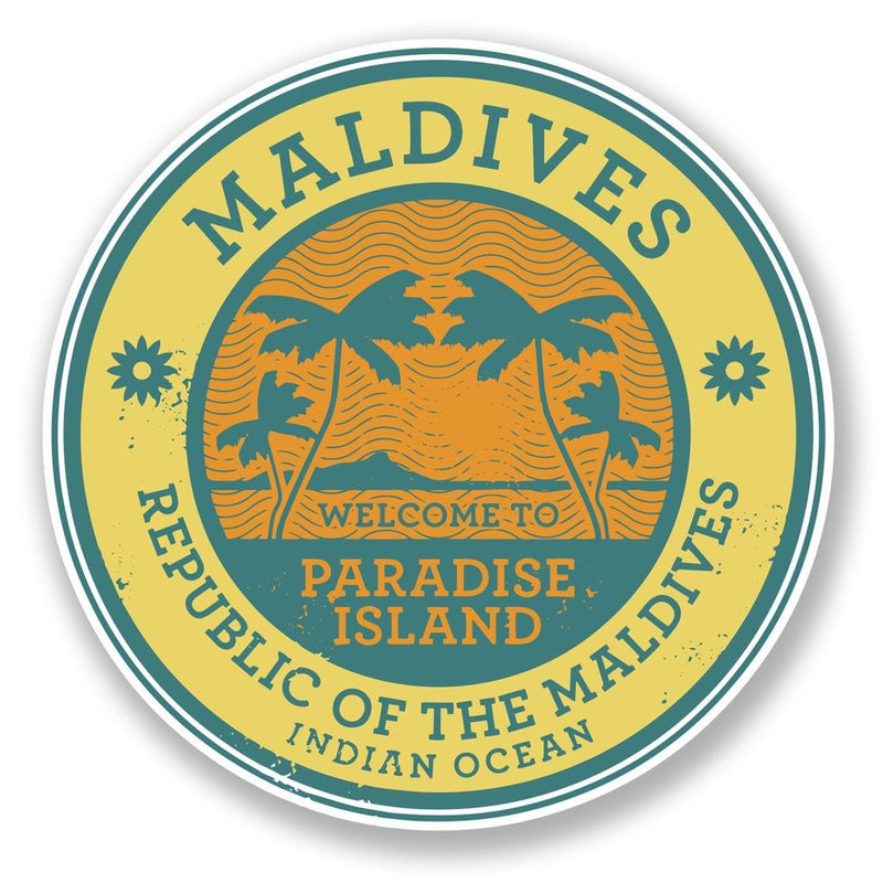 2 x Maldives Vinyl Sticker
