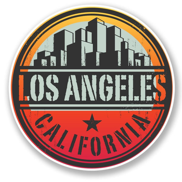 2 x Los Angeles California USA Vinyl Sticker #6496