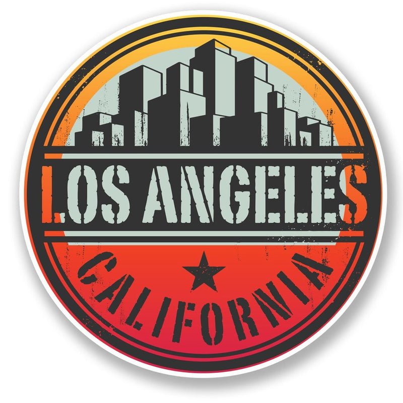 2 x Los Angeles California USA Vinyl Sticker