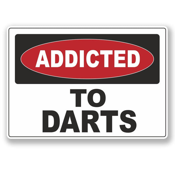 2 x Addicted to Darts Vinyl Sticker #6544
