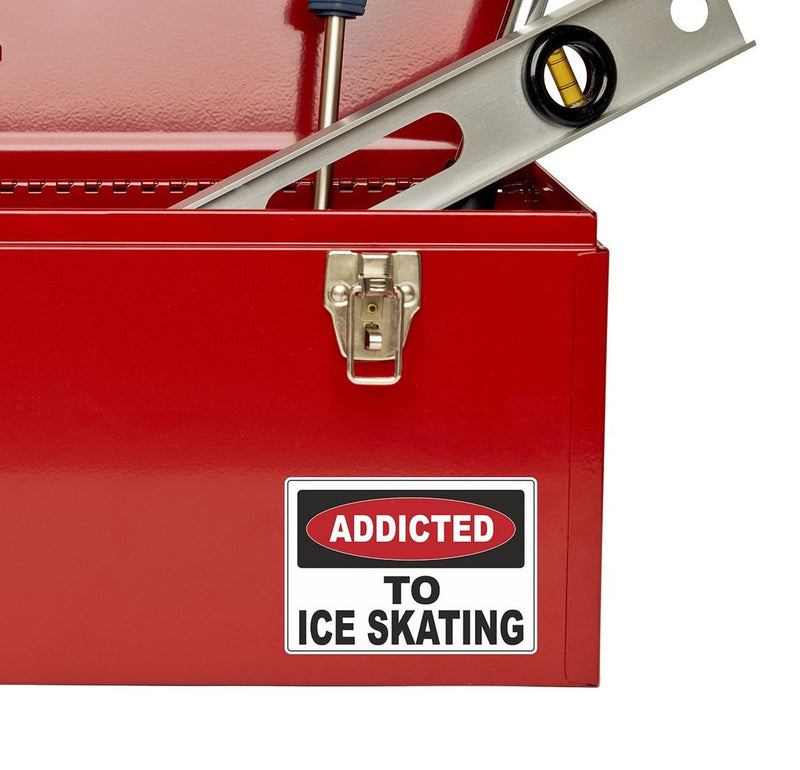2 x Addicted to Ice Skating Vinyl Sticker