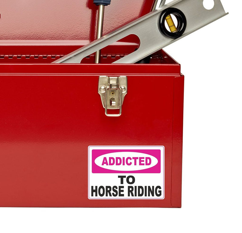 2 x Addicted to Horse Riding Vinyl Sticker