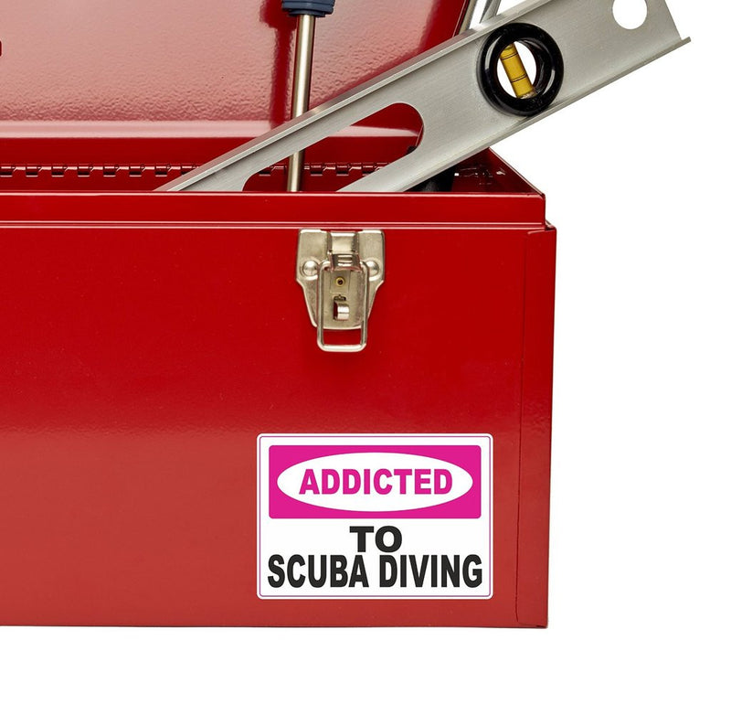2 x Addicted to Scuba Diving Vinyl Sticker