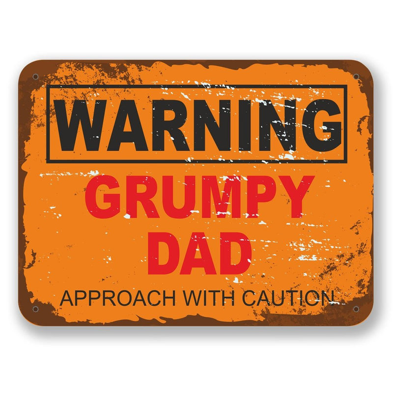 2 x Grumpy Dad Warning Vinyl Sticker