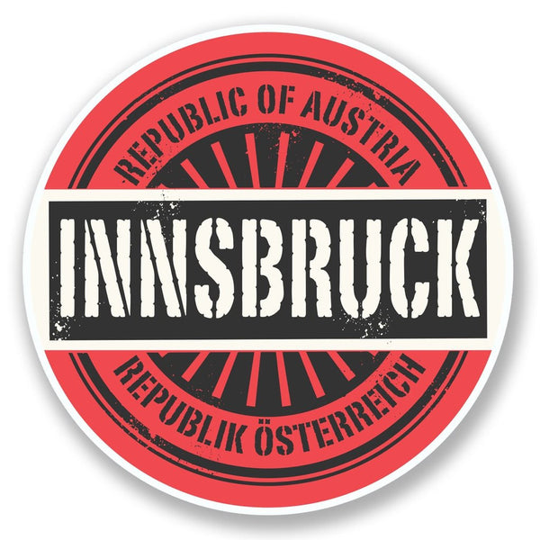 2 x Innsbruck Austria Vinyl Sticker #6574