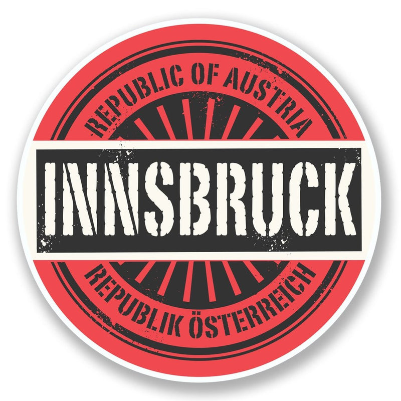 2 x Innsbruck Austria Vinyl Sticker