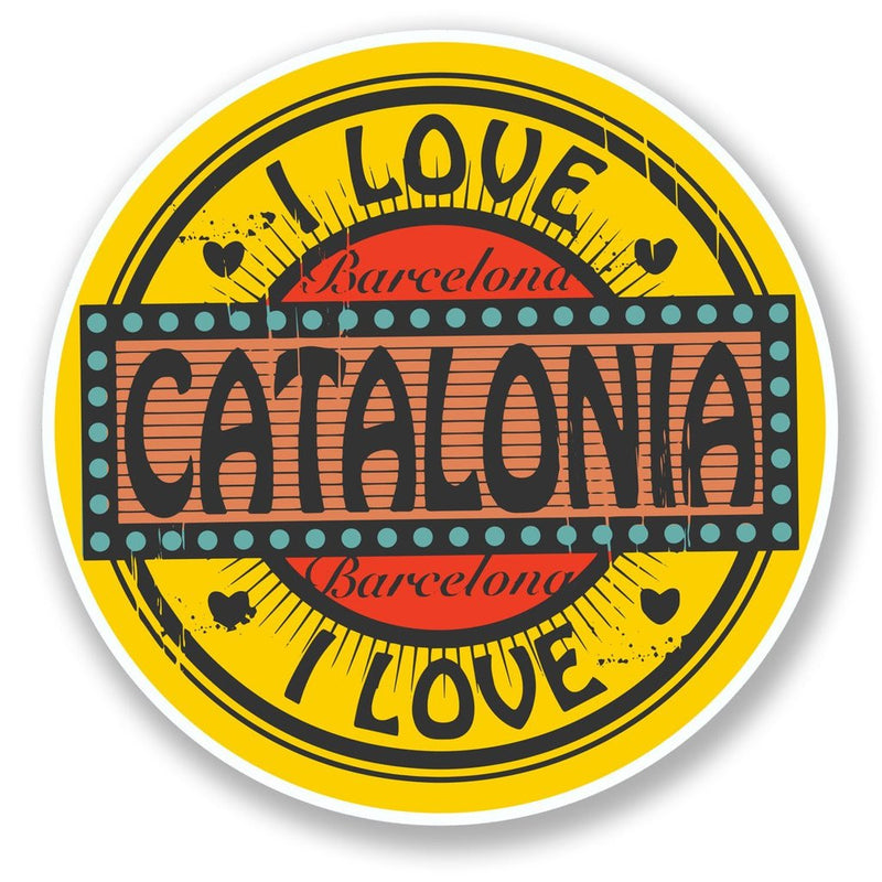 2 x Barcelona Catalunya Spain Vinyl Sticker