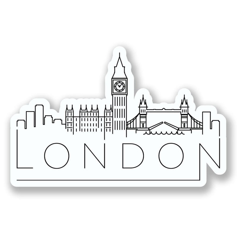 2 x London England Vinyl Sticker