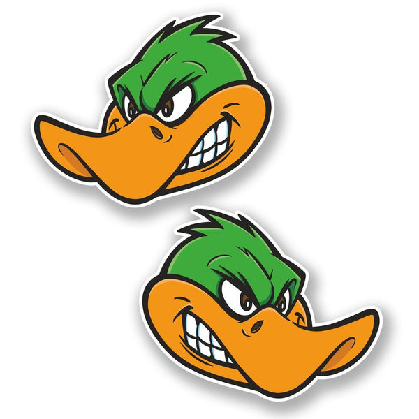2 x Angry Duck Vinyl Sticker #6661