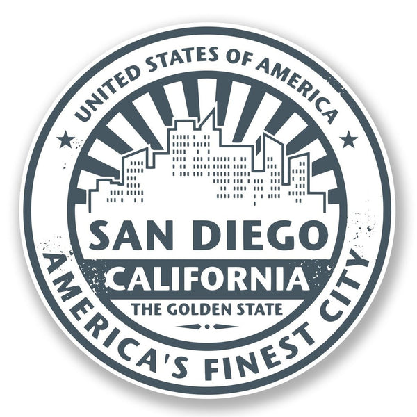 2 x San Diego USA America Vinyl Sticker #6700