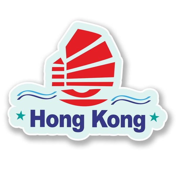 2 x Hong Kong Vinyl Sticker #6709