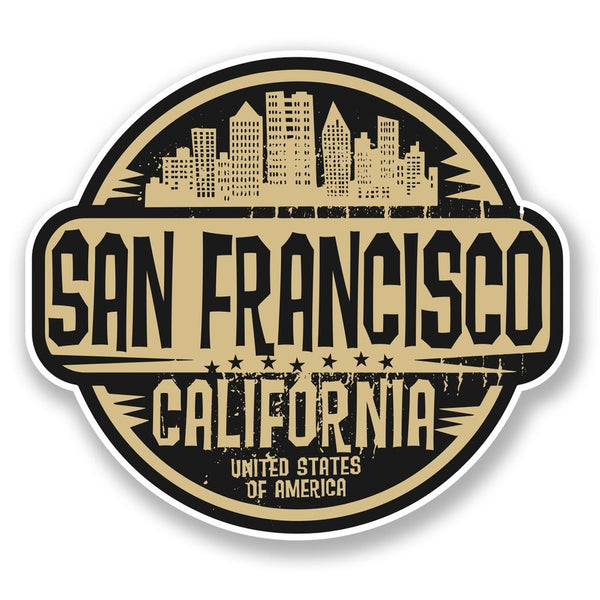 2 x San Francisco USA California Vinyl Sticker #6718