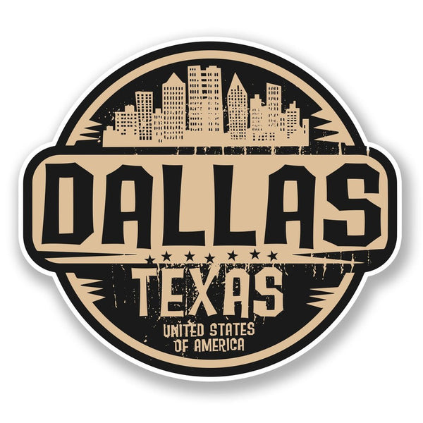 2 x Dallas Texas USA Vinyl Sticker #6719