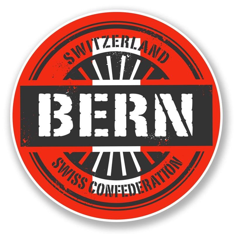 2 x Bern Switzerland Vinyl Sticker