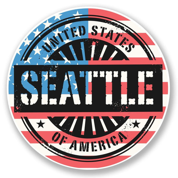 2 x Seattle Washington USA Vinyl Sticker #6727