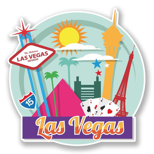 2 x Las Vegas Nevada USA Vinyl Sticker #6728