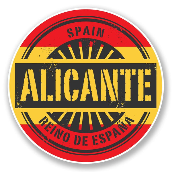 2 x Alicante Spain Vinyl Sticker #6734