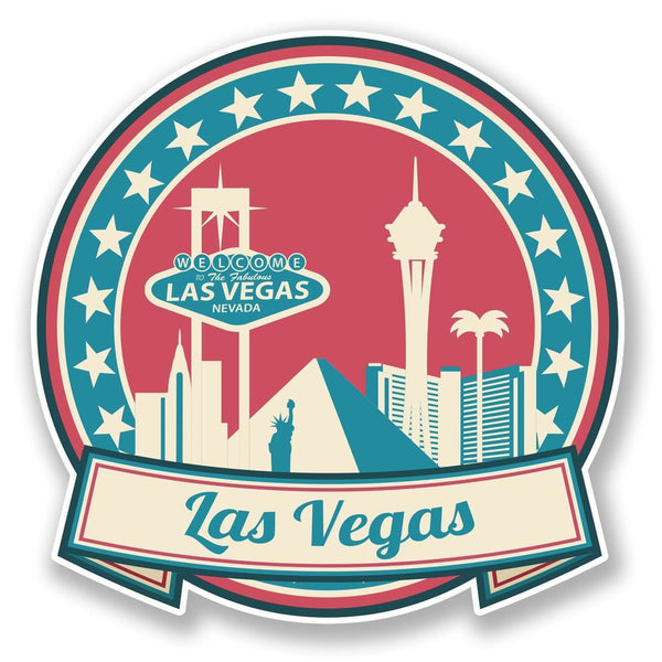 2 x Las Vegas Nevada USA Vinyl Sticker #6735