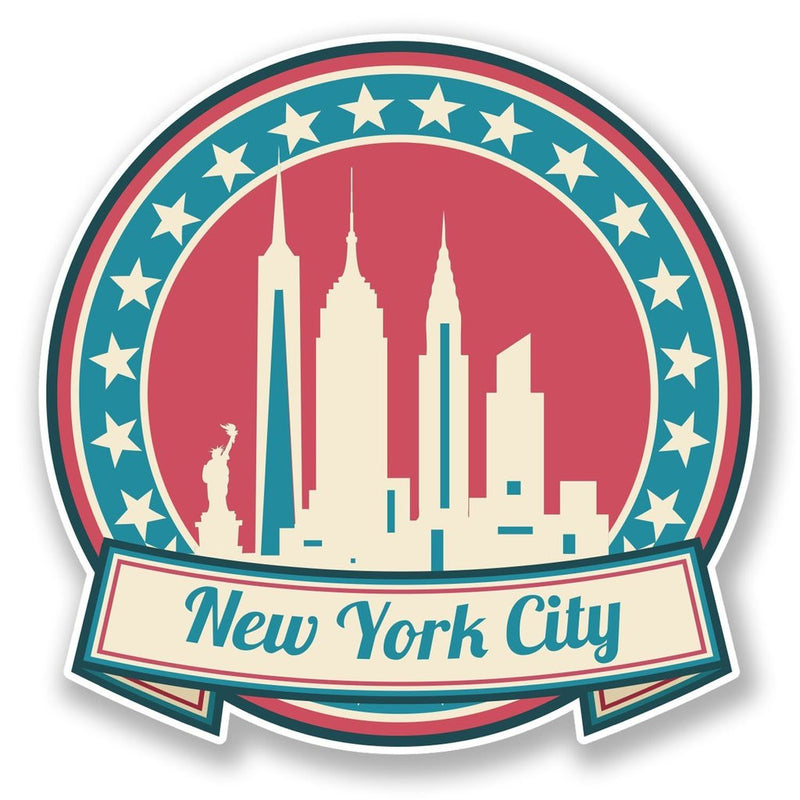 2 x New York America USA Vinyl Sticker