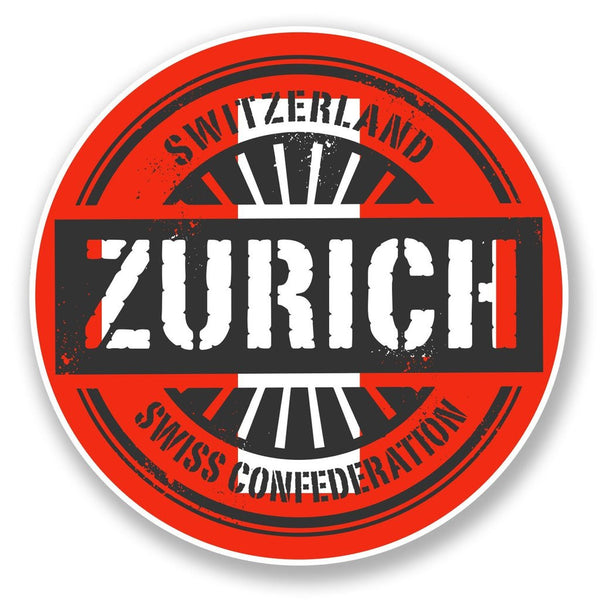 2 x Zurich Switzerland Vinyl Sticker #6737