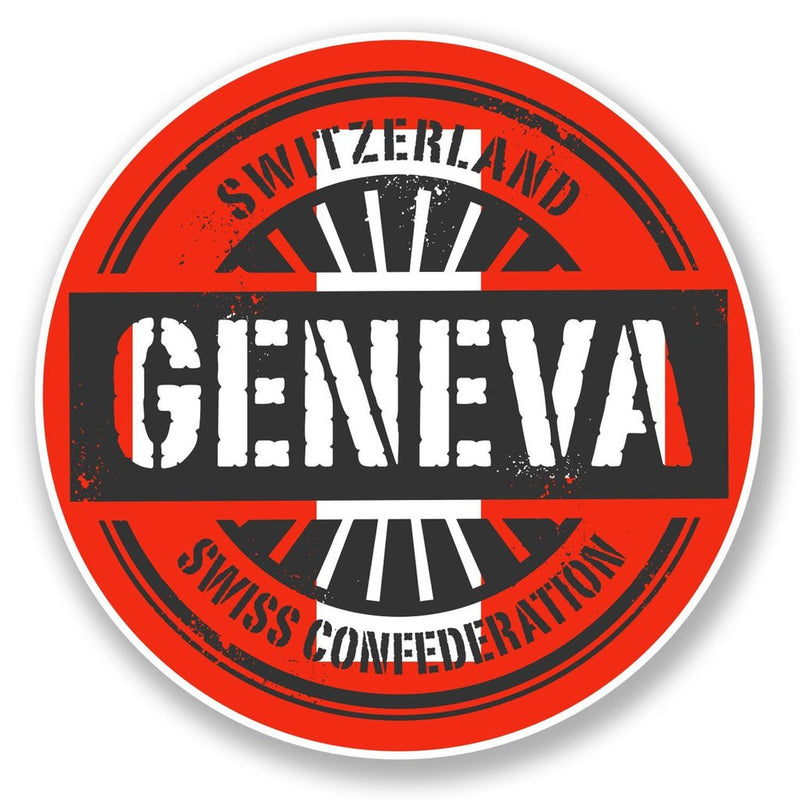 2 x Geneva Switzerland Vinyl Sticker