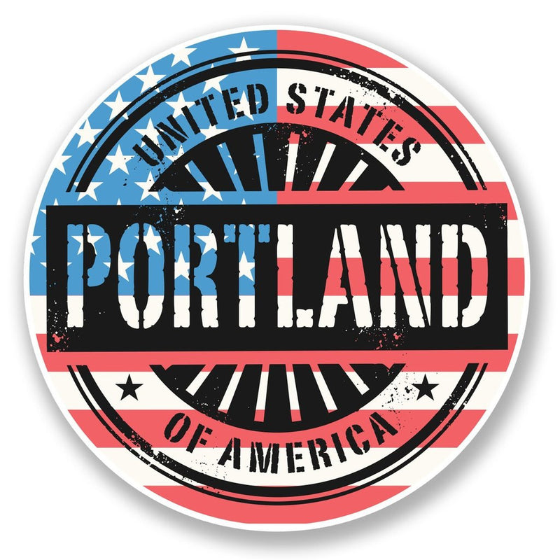 2 x Portland Maine USA Vinyl Sticker
