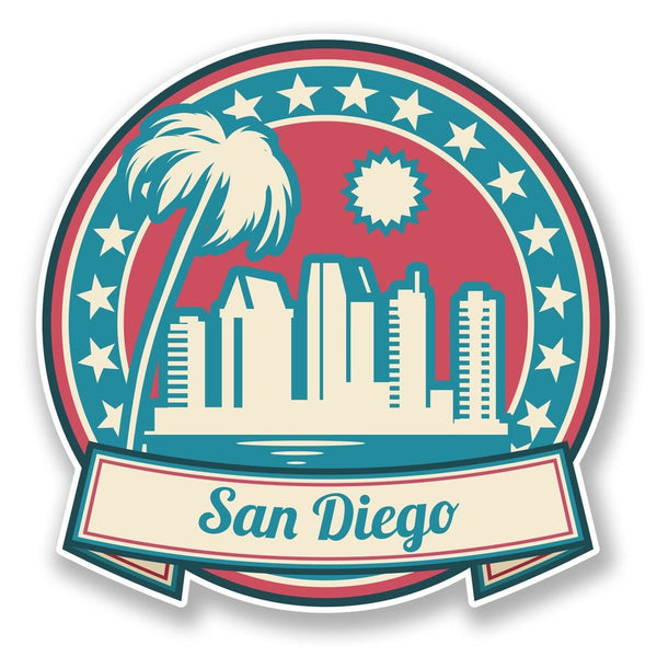2 x San Diego USA America Vinyl Sticker #6745