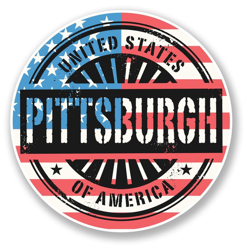 2 x Pittsburgh USA Vinyl Sticker